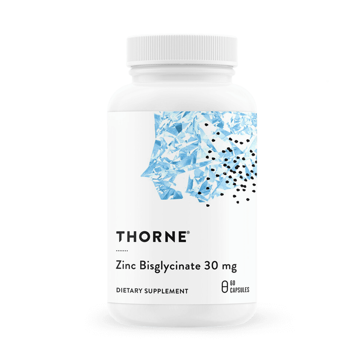 Thorne Zinc Bisglycinate 30mg 60 Capsules - front